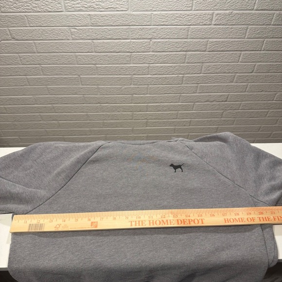 PINK Victoria's Secret Gray Dog Logo Love Pink Floral Sweatshirt Womens XS - Picture 6 of 6